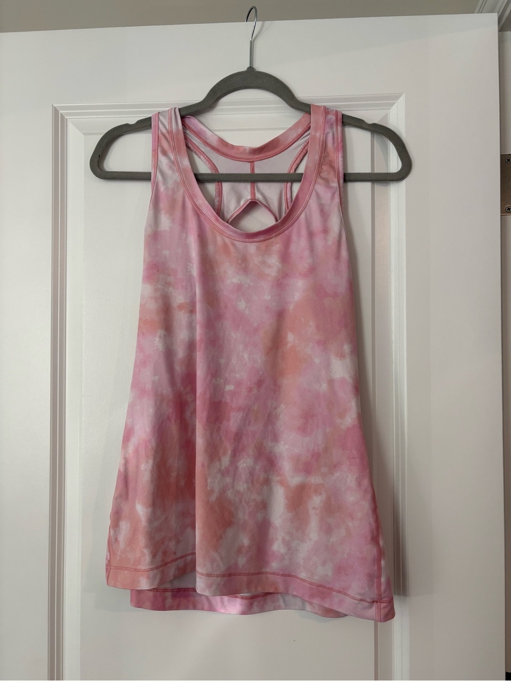Athleta Pink Tie Dye Racerback Tank Top Size Medium